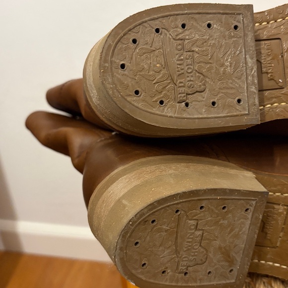 VINTAGE Red Wing Boots Mens 8.5 Pecos 1155 Western Cowboy Brown Leather USA - Picture 14 of 15